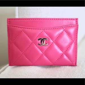 CHANEL Card Holder Fuchsia